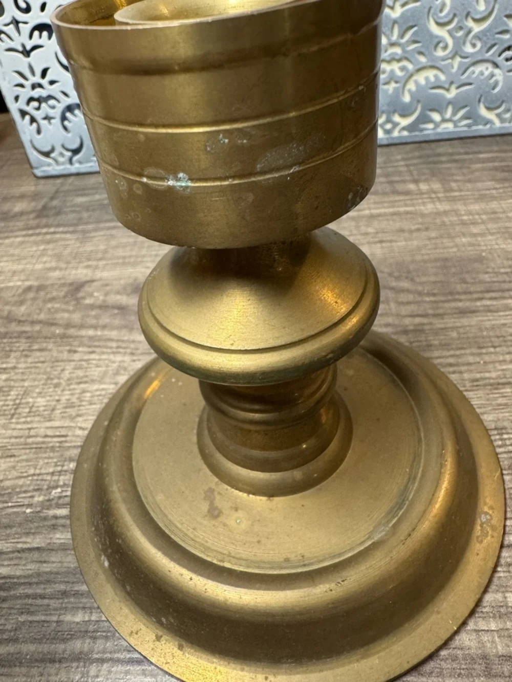 Vintage Solid Brass Candlestick Candle Holder Pedestal